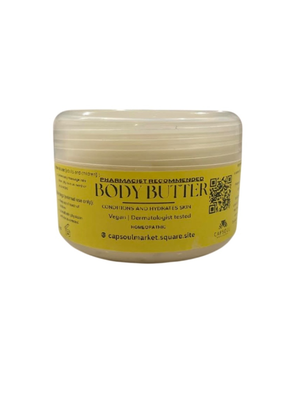 BODY BUTTER ALL NATURAL DEEP MOISTURE SHEA & PLANT OILS DRY SENSITIVE SKIN 4oz